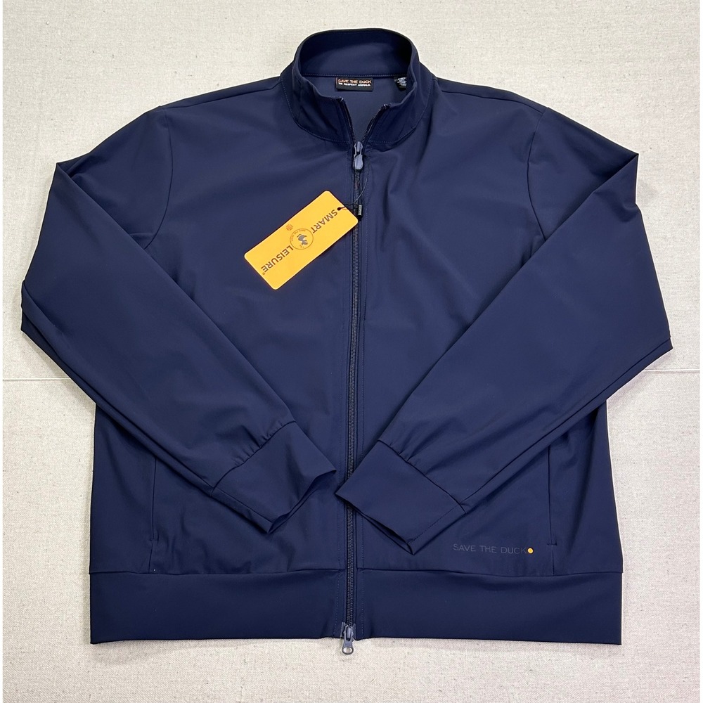 Save The Duck Men's XL Smart Leisure Full Zip Rain Jacket Stand-up Collar NWTs